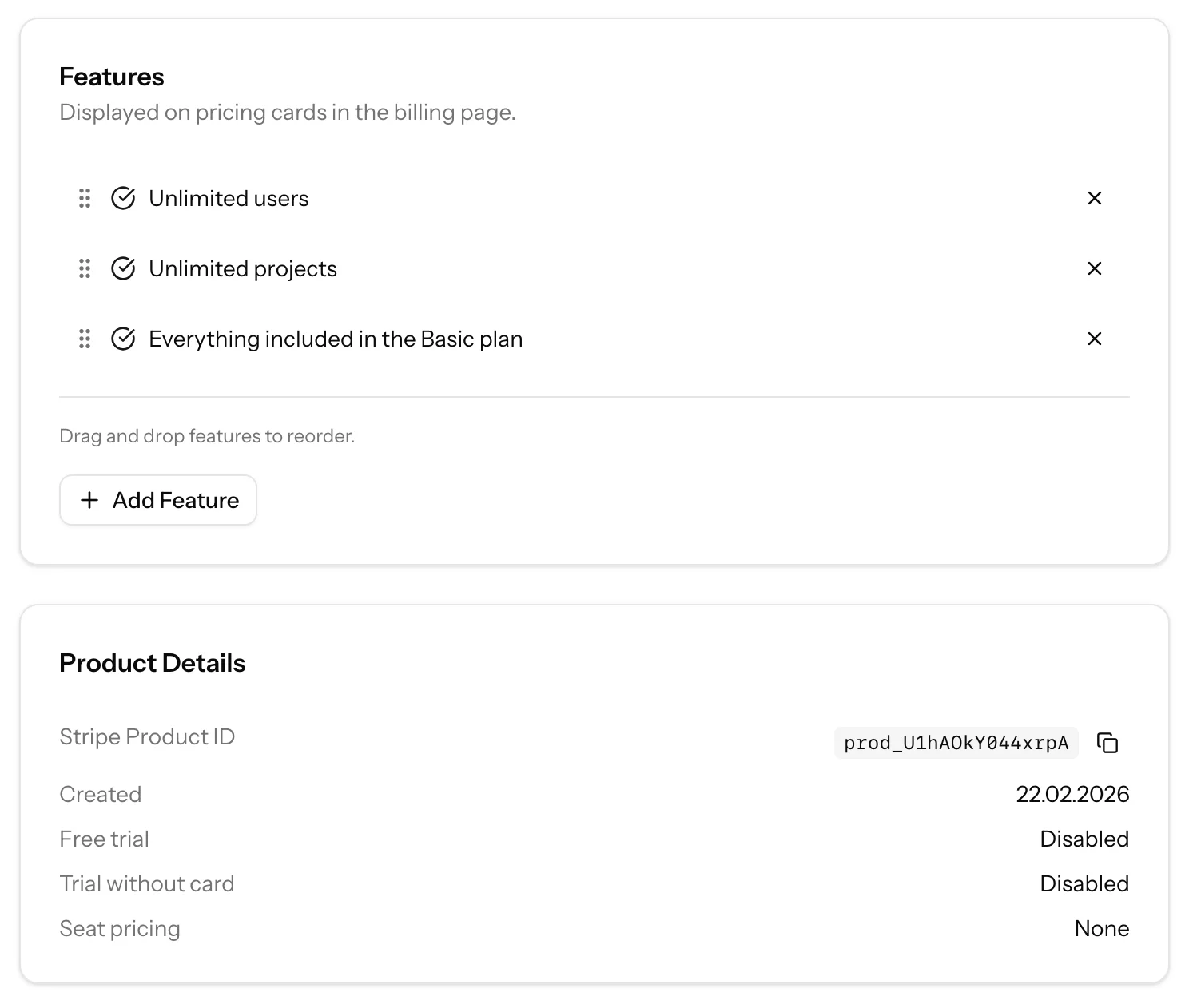 Admin pricing workflow